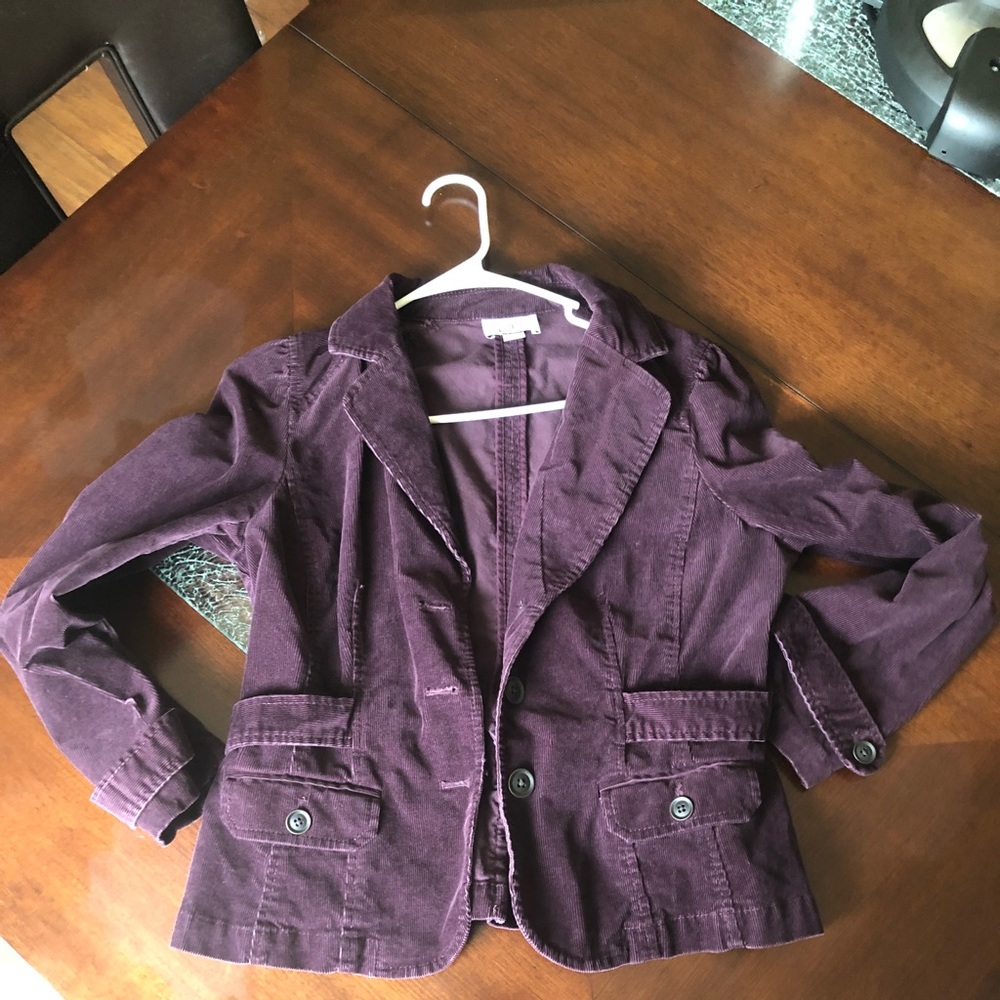 Loft plum corduroy blazer - adorable on!